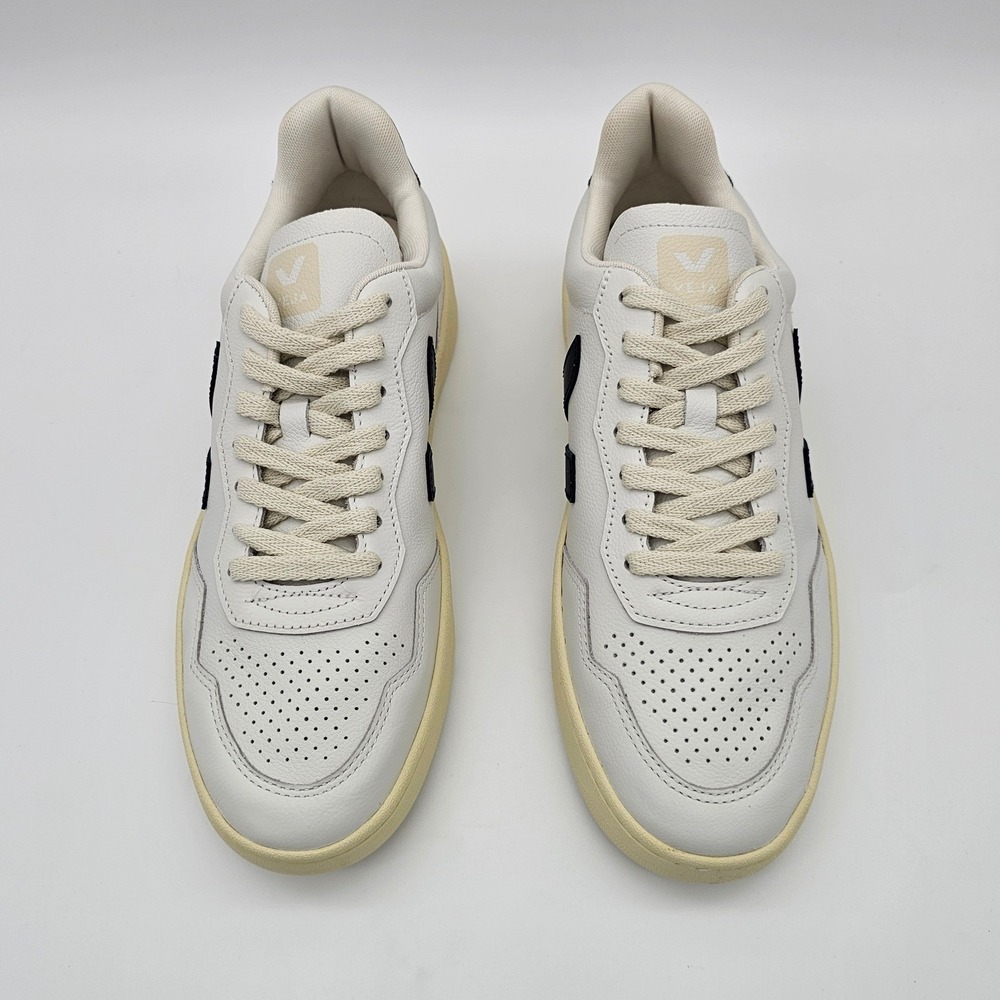 Veja Unisex V-90 O.T. Leather Sneakers Court Shoes Extra-White Nautico Size 9 - Picture 3 of 8